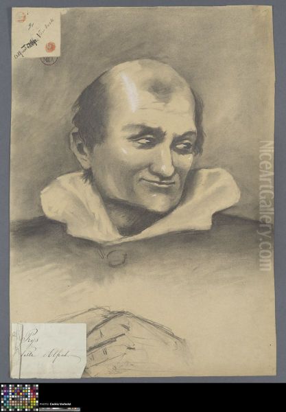 head of a smirking man - view 1