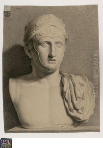 bust of a Roman soldier by Charles De Breuck
