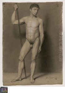 standing male nude by Joannes Lernous