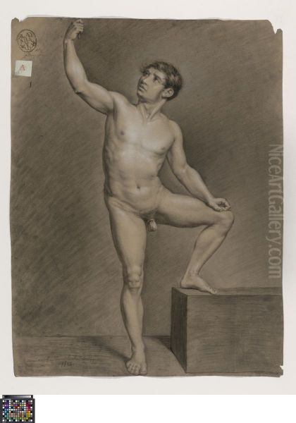 standing male nude - view 1