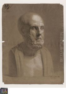 bust of Hippocrates by Eugene van Maldeghem