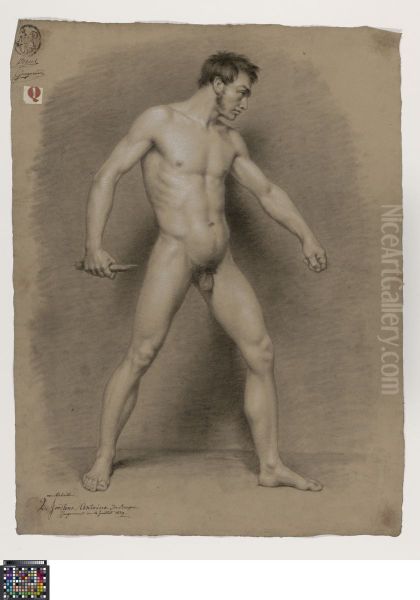 standing male nude - view 1