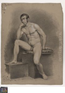 seated male nude