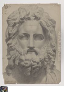 bust of Zeus of Otricoli by Edouard De Jans