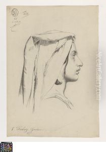 head of a woman with headscarf