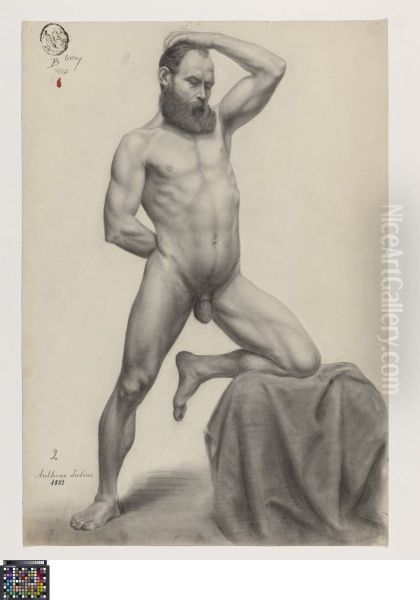 standing male nude - view 1