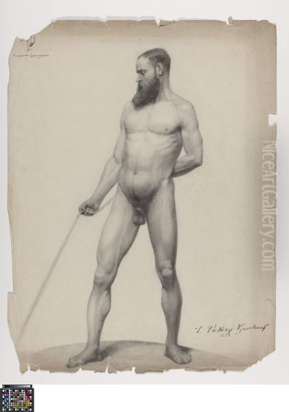 standing male nude - view 1