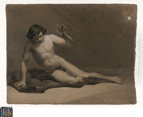 reclining male nude - view 1