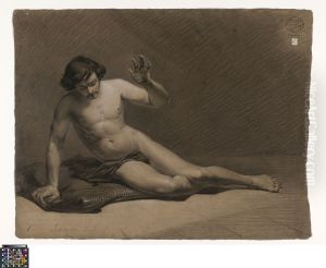 reclining male nude by Leonce Legendre