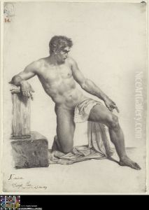 kneeling male nude