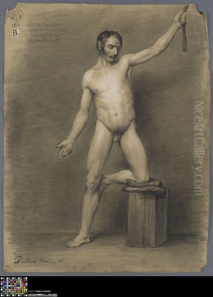 standing male nude - view 1
