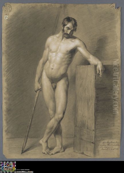 standing male nude - view 1