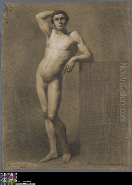 standing male nude - view 1