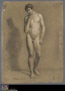 standing male nude by Pierre Schoone