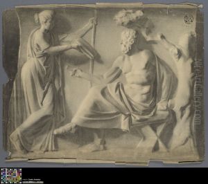 relief with two figures relief with two figures