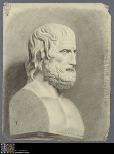 bust of Euripides by Celestin Sambaert