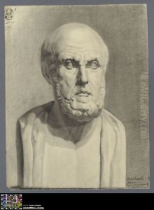 bust of Hippocrates by Henri Verstraete