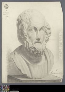 bust of Homer by Alberic Bertrand