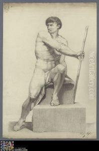 seated male nude seated male nude