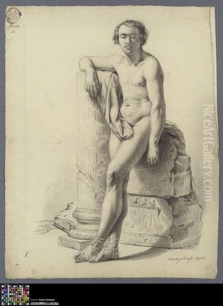 standing male nude - view 1