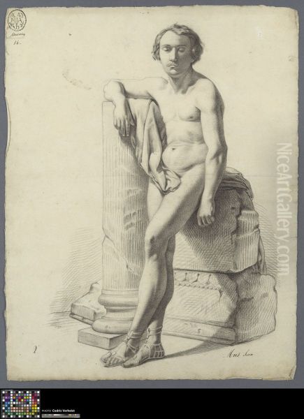 standing male nude - view 1