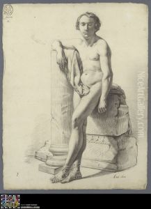 standing male nude by Jean Noos