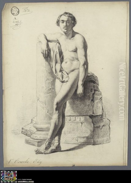 standing male nude - view 1