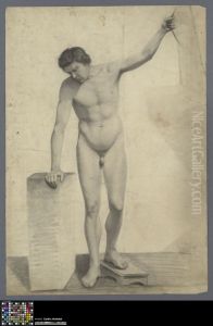 standing male nude