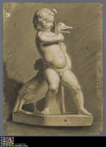 child with a goose by Charles Nolf
