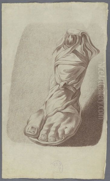 left foot wearing a sandal - view 1