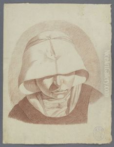 head of a woman wearing a cap by Musea Brugge