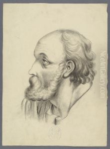 head of a bearded man by Frederic Cornelis
