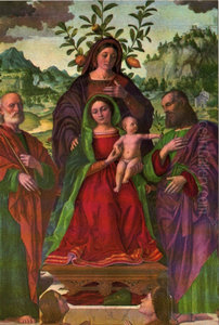 Madonna and child with Sainte Anne, Joseph and husband and wife Baughi as donors Madonna and child with Sainte Anne, Joseph and husband and wife Baughi as donors