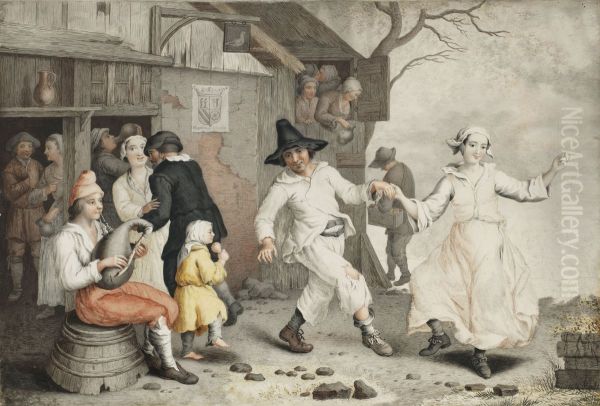 The dance to the musette player - view 1