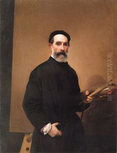 Autoritratto a settantuno anni by Francesco Hayez