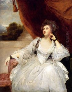 Portrait of Elizabeth Falconer, Mrs. Stanhope, as contemplation by Of Sir Joshua Reynolds