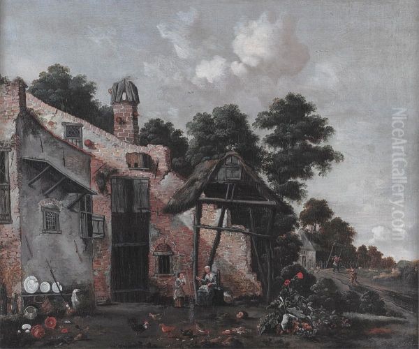 View of a farmyard near a cottage - view 1