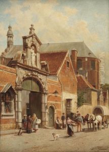 The Port Of The Beguinage In Lier, Belgium by Jacques Carabain