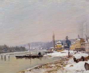 Port-Marly sous la neige by Alfred Sisley
