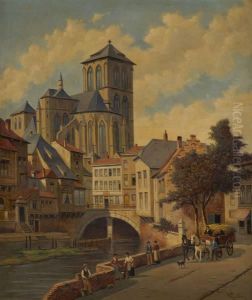 Vue De Huy by Victor Carabain