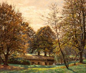 Teich im Parkgelande Paulshohe bei Schwerin by Carl Malchin