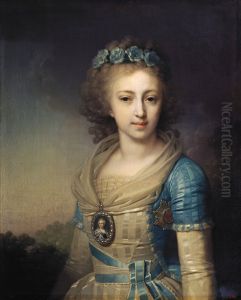 Grand Duchess Elena Pavlovna of Russia (1784-1803), later duchess of Mecklenburg-Schwerin by Vladimir Borovikovsky