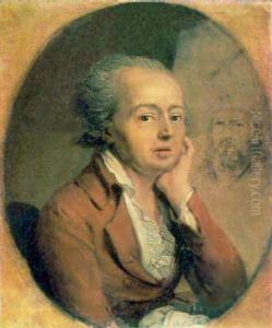 Portrait of Dmitry Levitzky (1735-1822), Russian painter by Vladimir Borovikovsky
