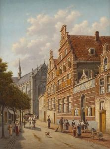 Rue Animee A Leide by Victor Carabain