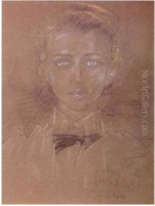 Portrait of young woman by Stanislaw Ignacy Witkiewicz (Witkacy)