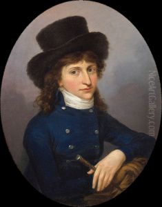 Portrait of Kazimiera Wilzyna. by Kazimierz Wojniakowski