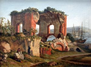 Der Venustempel in Baja by Jacob Philipp Hackert