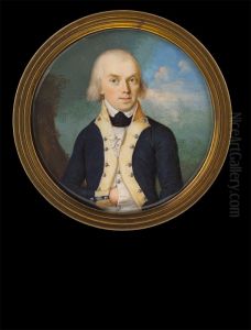 Gentleman in Blue-Yellow Uniform by Wendelin Moosbrugger