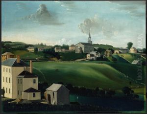 Meetinghouse Hill, Roxbury, Massachusetts, 1799. by John Ritto Penniman