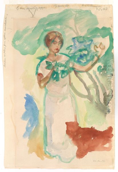 Woman by the Tree - view 1